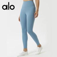 Aloyoga pantalón de yoga mujer sensación desnuda cintura alta pantalones de entrenamiento de ejercicio legging levantamiento de cadera seco nueve puntos pantalones de ejercicio - details 1
