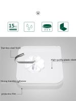 Gancho de Pared Transparente Fuerte para Abrigo Autoadhesivo Porta Llaves y Toalla Conveniente para Cocina y Baño Adecuado para el Hogar - details 7