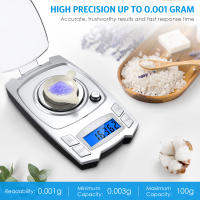 Báscula Electrónica de Precisión 0.001g ORIA con Carga USB Peso Digital para Joyería Portátil Laboratorio Peso en Milgramos Rectangular Eléctrico - details 0