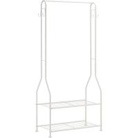 Armario con dos estantes inferiores, blanco, 75 x 36,5 x 150 cm (L x W x H) - details 0