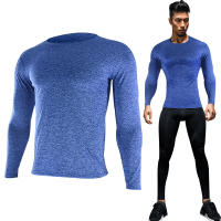 Men Quick Dry Long Sleeve Workout Gym Fitness S Tee Men's Sport Running Yoga Compression Skiing Exercise Muslce T Shirt 23 - details 2