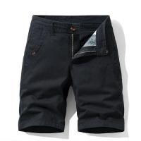 Novedad de verano, pantalones Cargo 100% algodón para hombre, moda de Color sólido, múltiples bolsillos, pantalones cortos sueltos de marca informal para hombre - details 5