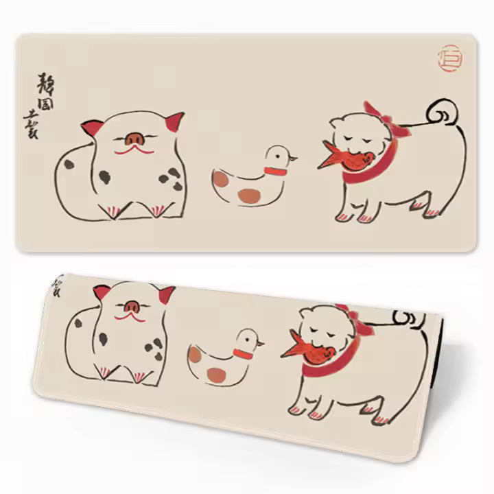 Alfombrilla de escritorio Ukiyo-e, teclado, oficina, estudio, juegos, gran oferta, alfombrilla de ratón antideslizante Extra gruesa - 1