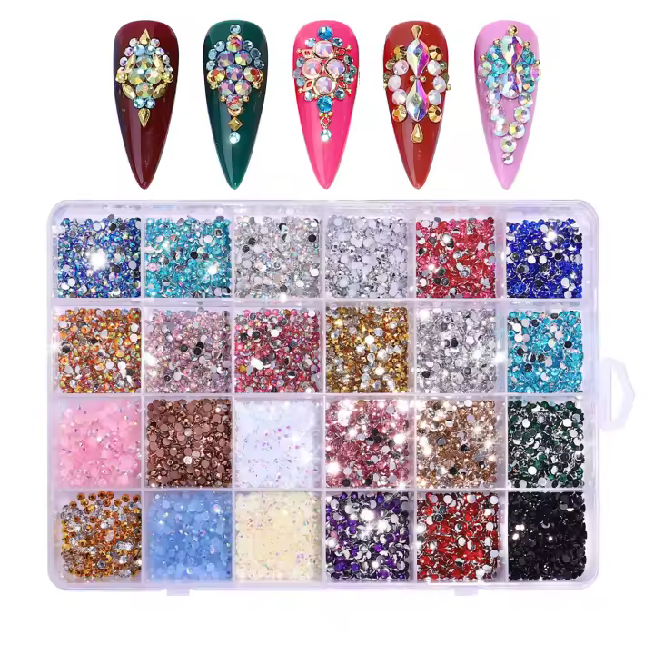 Pedrería de Cristal Para Decoración de Uñas, 3500pzs - 1