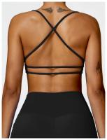 Sujetador de mujer con correa cruzada sujetador de yoga transpirable entrenamiento sexy espalda hermosa top de fitness - details 31