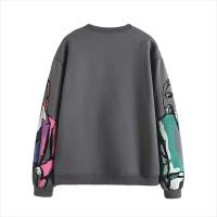 Sudadera con capucha de felpa cálida para mujer, cuello redondo, holgada, estampada, otoño e invierno, novedad de 2023 - details 1