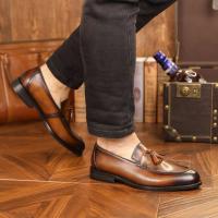 Zapatos de cuero de alta gama, mocasines casuales de negocios, talla extra grande para un pie - details 21