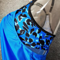 Conjunto de baño Funda trasera de manga fina con estampado de leopardo y pliegues - details 34