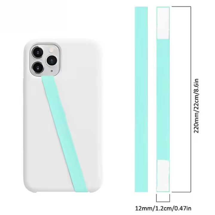 Correa de silicona para teléfono móvil, funda con Clip como soporte para teléfono, agarre para dedo para iPhone, Samsung, Xiaomi Redmi - 1