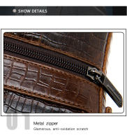 Bolso crossbody de moda para hombres hecho de cuero genuino, bolso flip crossbody para hombres, bolso de hombro casual para hombres - details 16