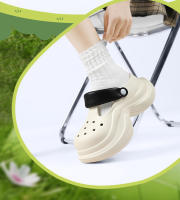 Xiaoman Zapatos con agujeros en la cintura para mujer, novedad de verano, súper populares, versátiles, suela gruesa, aumento de altura, antideslizantes, informales - details 23