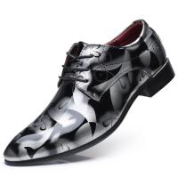 Zapatos Oxford con Patrón Floral para Hombres, calzado Formal con Cordones, Planos, Fiesta de Negocios - details 7