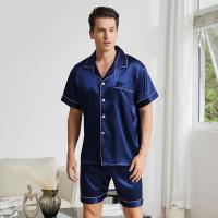 Traje de casa con solapa para hombre en verano, pijama delgado, ropa de casa holgada para hombre y talla grande - details 1