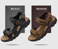 Sandalias cómodas de verano para hombre, zapatos suaves para playa y exterior, transpirables, informales de cuero - details 4