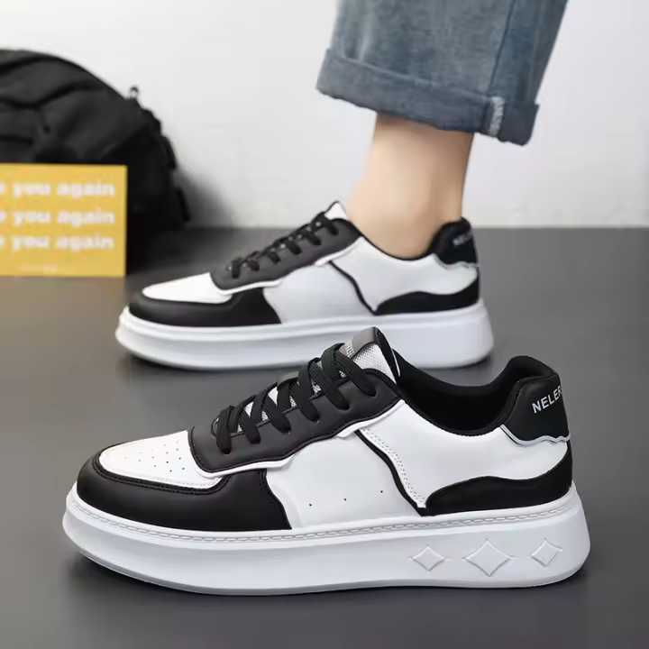 Zapatillas Blancas Transpirables para Hombres Estilo Coreano de Moda Zapatos Casuales para Todo Verano - 1