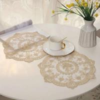 Posavasos de café personal ENCE francés vintage, mantel bordado romántico, alfombra de mesita de noche europea rústica INS - details 0