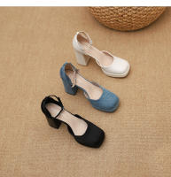 Zapatos de tacón grueso con una tira de moda de nuevo estilo - details 18