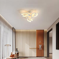 Goeco Lámpara LED Moderna y Creativa de Diseño de Flores, 45W, Luces Calientes Blancas, Montaje Semi-Flush, Material de Aluminio, Eficiencia Energética - details 7