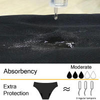 Bikini absorbente para mujer con cintura alta, traje de baño Sexy con alivio Menstrual ligero para adolescentes, Material de poliéster y algodón - details 3