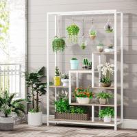 Soporte alto para plantas de interior de 5 niveles, estante de metal de 180 cm con 10 ganchos para colgar en S, estante de exhibición multiusos para bonsái de flores para interiores - details 2