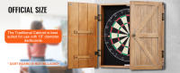 SucceBuy Gabinete para dardos, juego de madera maciza, escondite de tamaño oficial con marcador y accesorios, (diana no incluida) - details 1