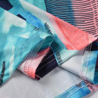 Vestidos largos con cuello en V para mujer, sin mangas, cintura alta, playa, Maxi, azul, rosa, estampado S - details 13