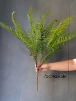 Plantas artificiales de material de PVC para el hogar, hojas de helecho persa verdes falsas, accesorios de decoración del hogar, 1 pieza - details 1
