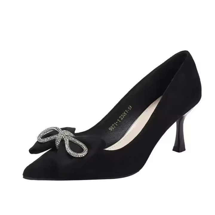 Boutique Bow-cinturón transparente para mujer, zapatos de diseñador, sandalias de lujo, tacones altos exquisitos a la moda - 1