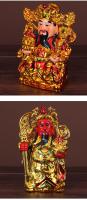 Cerámica chapada en oro Dios Riqueza, artes civiles y marciales, Buda, adorado en casa, sala de estar, tienda abierta, boutique - details 4