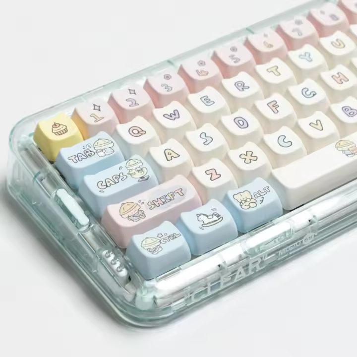 Teclas de cachorro de jardín de infantes MAO sublimación MAC muy linda para HI75HI8 99104 F87（Teclado no incluido) - 1