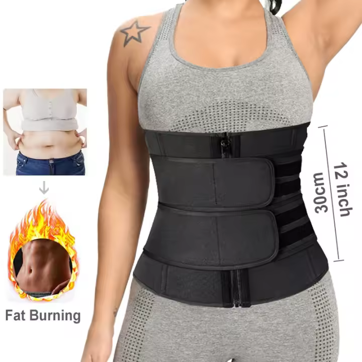 Entrenador de Cintura MOCHI con Cremallera Quemador de Grasa Abdominal Sauna - 1