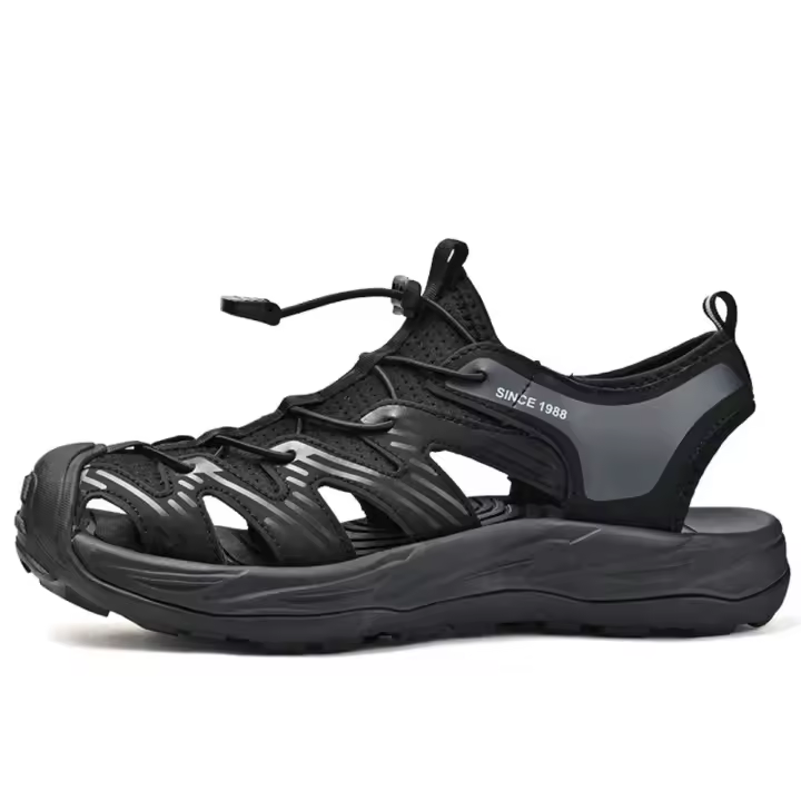 Sandalias de Cuero de Vaca Informales de Gran Tamaño Zapatos de Playa para Hombres en Verano - 1