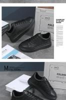 Zapatillas Casuales para Hombres 2024 Suela Gruesa, Cordones, Cuero Versátil, Zapatos de Muffin Elevados - details 17