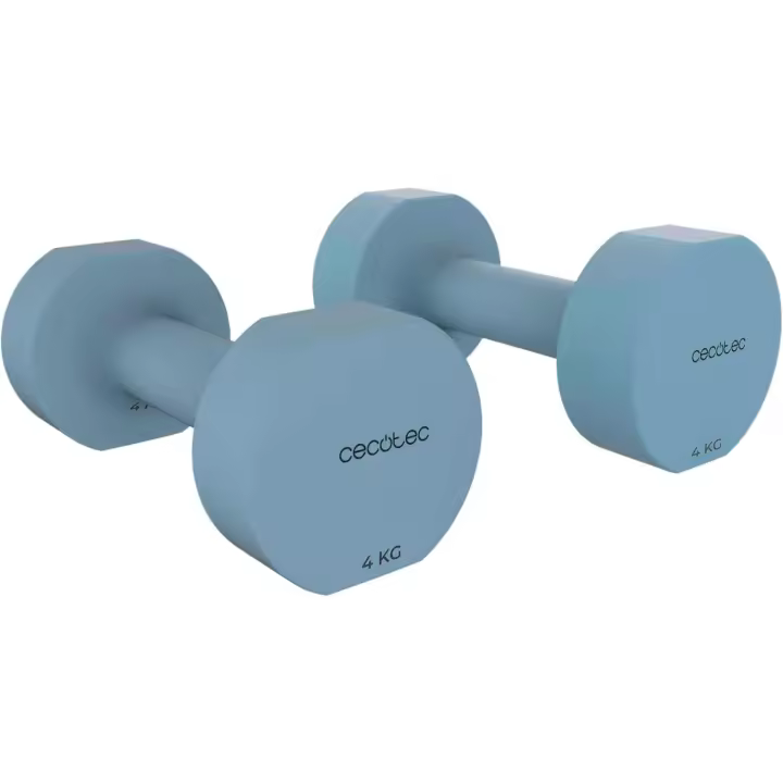 Mancuernas de 1 a 5 Kg, Drumfit 400 DoubleNeo, Recubrimiento de neopreno, Diseño compacto y anti-rodamiento, Entrenamiendo de fuerza, movilidad, equilibrio y resistencia - 1