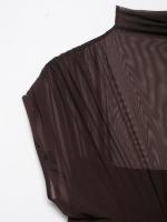 Nuevo vestido de malla de seda estilo occidental elegante y versátil a la moda para mujer - details 2