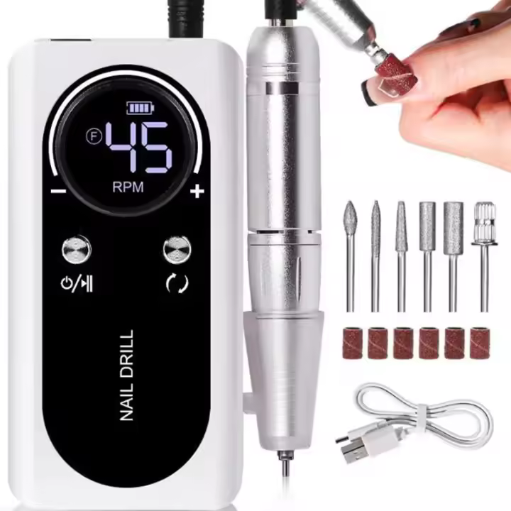Pulidor de uñas eléctrico portátil V2, máquina profesional de eliminación de uñas, recargable, 45000 rpm, nuevo - 1