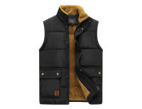 Abrigos informales sin mangas de lana de algodón gruesos y cálidos acolchados para hombre, chaquetas de trabajo, moda de invierno - details 4