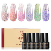 ROSALIND-Kit de esmalte de Gel para uñas, semipermanente UV Led, serie rosa, 7ml - details 55
