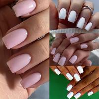 Set completo de decoración artificial acrílica para uñas de mujer, cuadrado blanco, 100 UDS, 10 tamaños para presionar en las uñas - details 5
