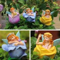 Juego de 3 Inserções de Hada Floral Artesanías de Resina, Inserções de Maceta y Bonsái, Decoración de Patio y Jardín - details 13