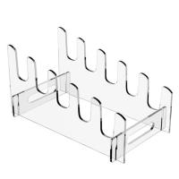 Escurridor de platos acrílico, gran capacidad de almacenamiento, soporte de un solo nivel, 5 rejillas - details 0
