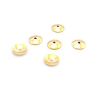 20 piezas 3MM 4MM 6MM 8MM 10MM 12MM 18K Color oro latón cuentas brillantes tapas suministros de joyería de alta calidad accesorios - details 29