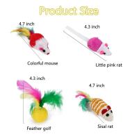 Set de Juguetes para Gatitos Paquete de Variabilidad Combinación Divertida de Campana de Ratón de Sisal Suministros para Mascotas - details 5