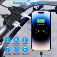 Cargador USB Tipo-C de Motocicleta 2 IN 1 Carga Rápida en Manillar Impermeable - details 9