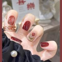 Caja de 24 piezas uñas removibles estilo corto parches uñas postizas uñas tabletas - details 31