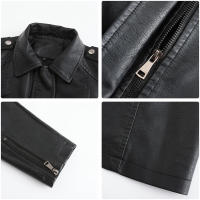 Gabardina cortavientos de piel sintética para mujer, chaquetas con cinturón, abrigo largo medio - details 35
