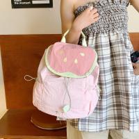 Mochila con cordón de fresa de Color dopamina, mochila de nailon de fruta impermeable de estilo coreano, mochila de viaje de gran capacidad - details 13