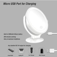 Espejo maquillaje con luz, giratorio 360 °, pantalla táctil de brillo ajustable,Adecuado para dormitorio y baño - details 4