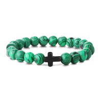 Oración hombres cuentas de madera de piedra Natural Rosario hematita pulseras cruzadas Onyx Pulsera de meditación mujeres joyería de Yoga Homme Pulsera - details 18
