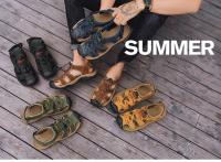 Sandalias De Verano Para Hombre, Zapatos Informales De Cuero Para Hombre, Sandalias Transpirables Para Exteriores Para Hombre, Zapatos De Playa, Zapatillas, Zapatos Romanos De Moda - details 1